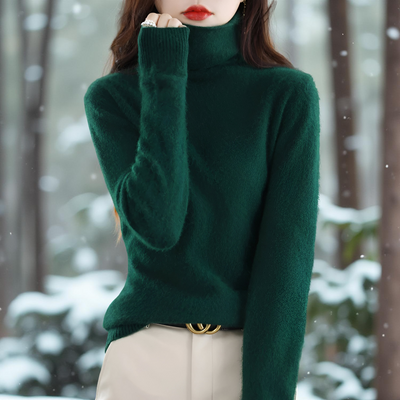 100% Mink Cashmere Women's Sweater – Soft Warm Autumn Winter Pullover