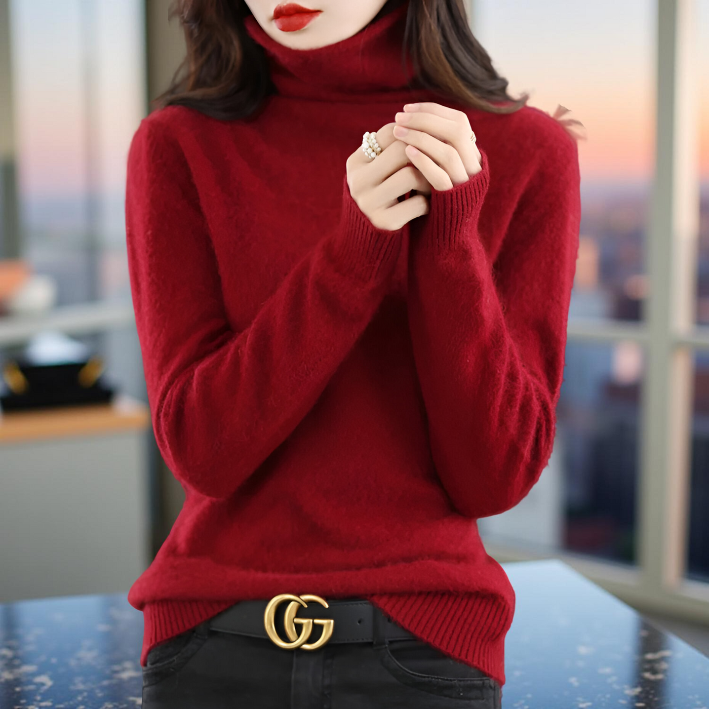 100% Mink Cashmere Women's Sweater – Soft Warm Autumn Winter Pullover