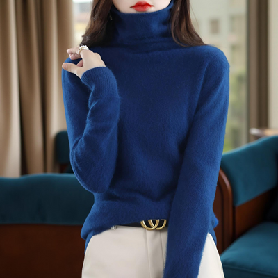 100% Mink Cashmere Women's Sweater – Soft Warm Autumn Winter Pullover