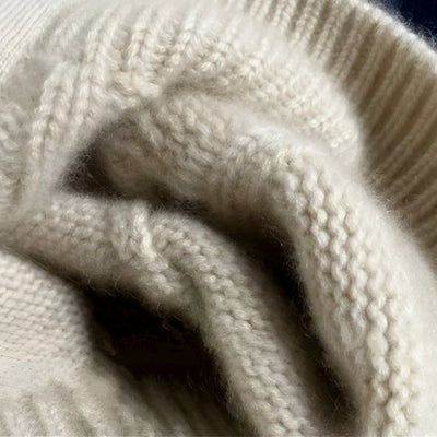 Women’s Thick Turtleneck Cashmere Knit Cardigan – Loose Winter Wool Sweater Jacket