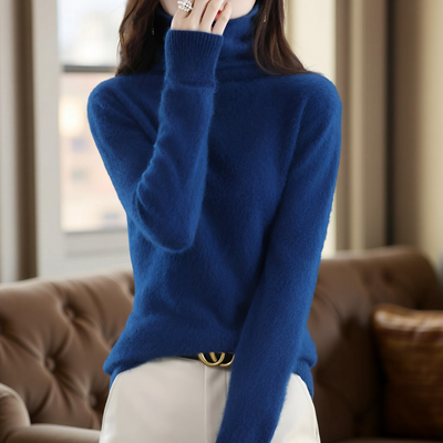 100% Mink Cashmere Women's Sweater – Soft Warm Autumn Winter Pullover