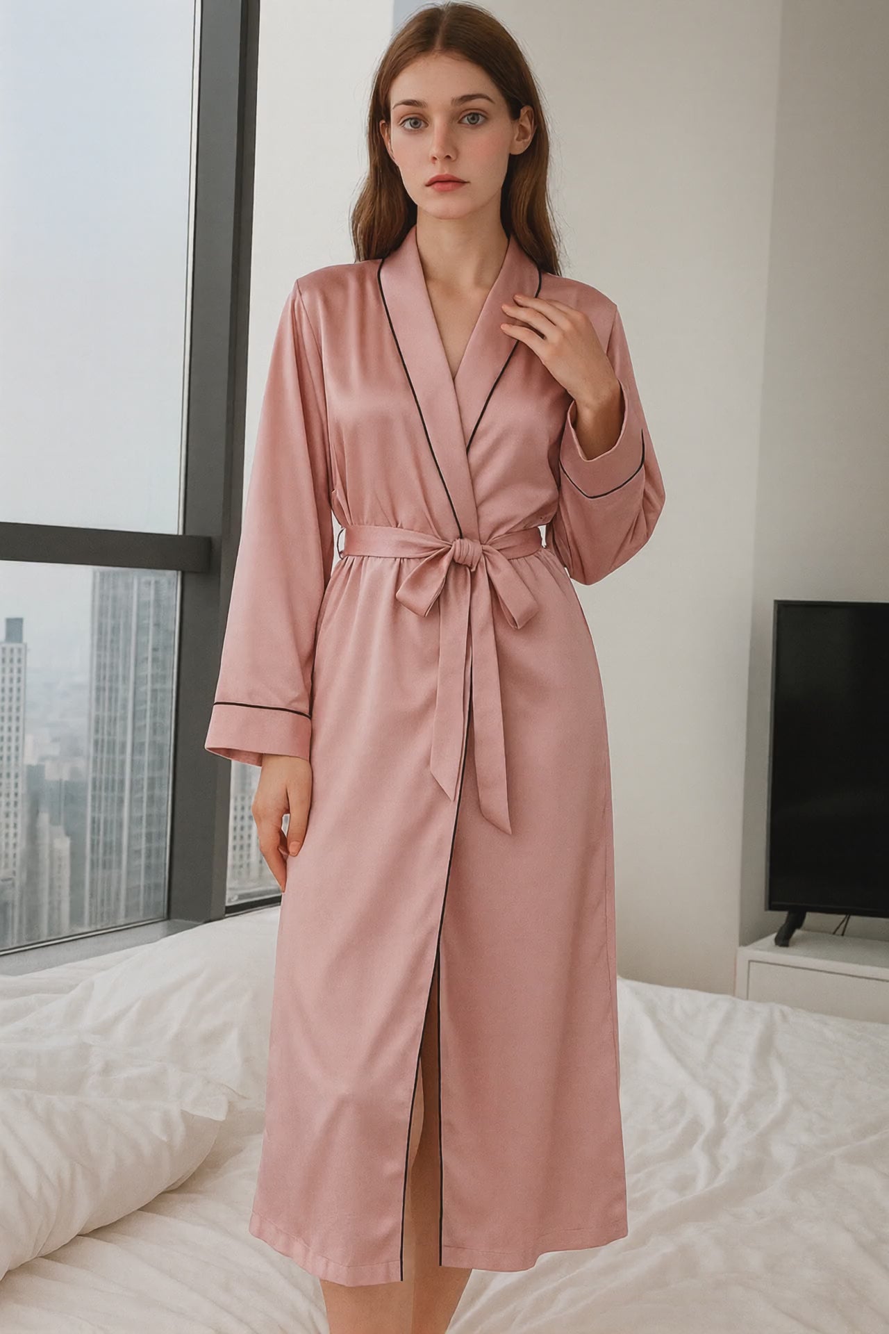 Model Shows her dress