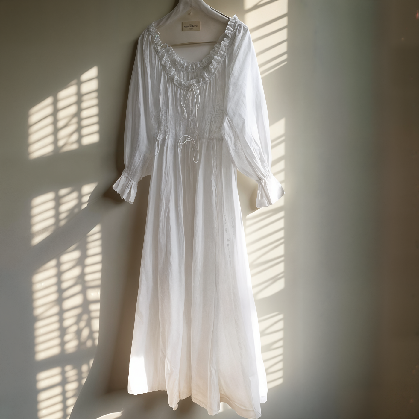 Sexy Pure Cotton Princess Night Dress – Victorian Long Robe Nightwear for Women